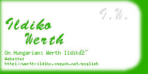 ildiko werth business card